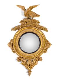 An Irish Giltwood Convex Mirror — EARLY 19TH CENTURY