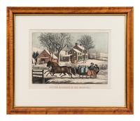 [WINTER SCENES] -- CURRIER and IVES, publishers Winter Pastime, 1855. (G.7281) -- Winter Morning in the Country, 1873. (G.7280) -- Trotters on the Snow, n.d. (G.6648)