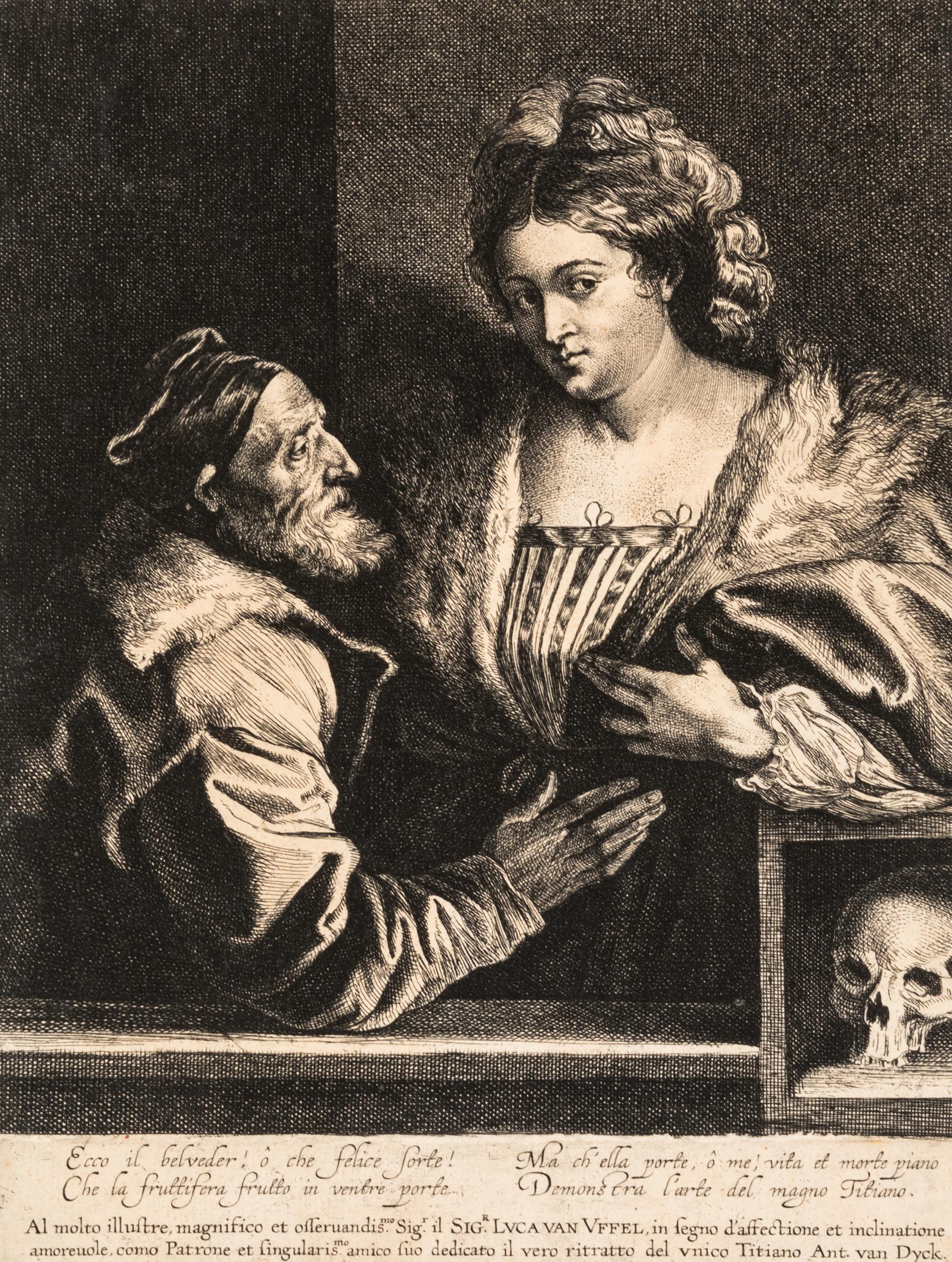 A Group of Works by Various Artists, , A group of 4 works: Titian and His Mistress by Sir Anthony Van Dyck (Flemish, 1599-1641), Jesus