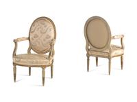 A Pair of Louis XVI Painted and Parcel Gilt Fauteuils