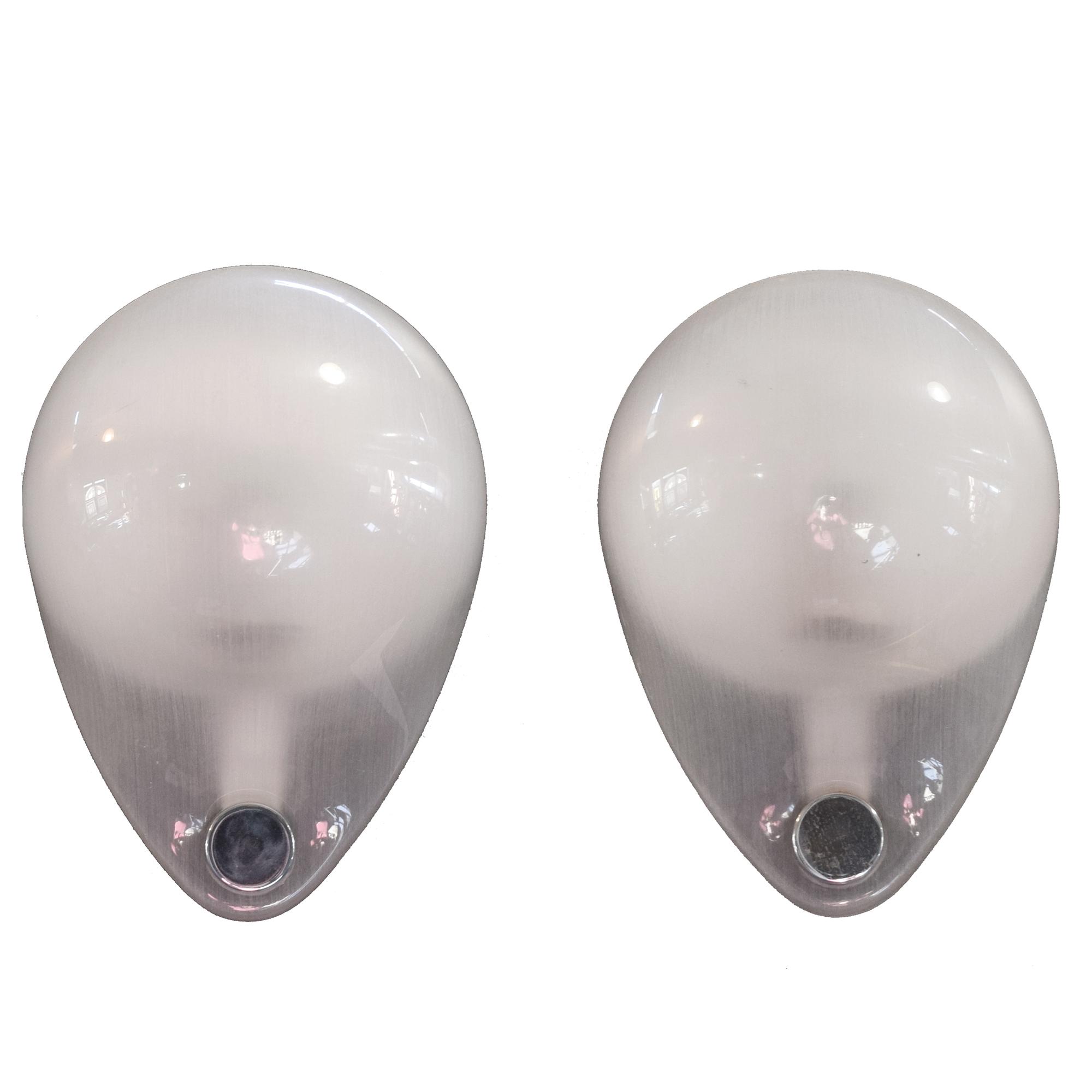 A Pair of Mid-Century Plastic Sconces 8" W x 5" D x 11.5" H — Italy, Mid-20th Century