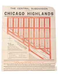[MAPS & ATLASES -- CHICAGO]. A large group of maps, blueprints, and bonds of Chicago real estate and land development, comprising: