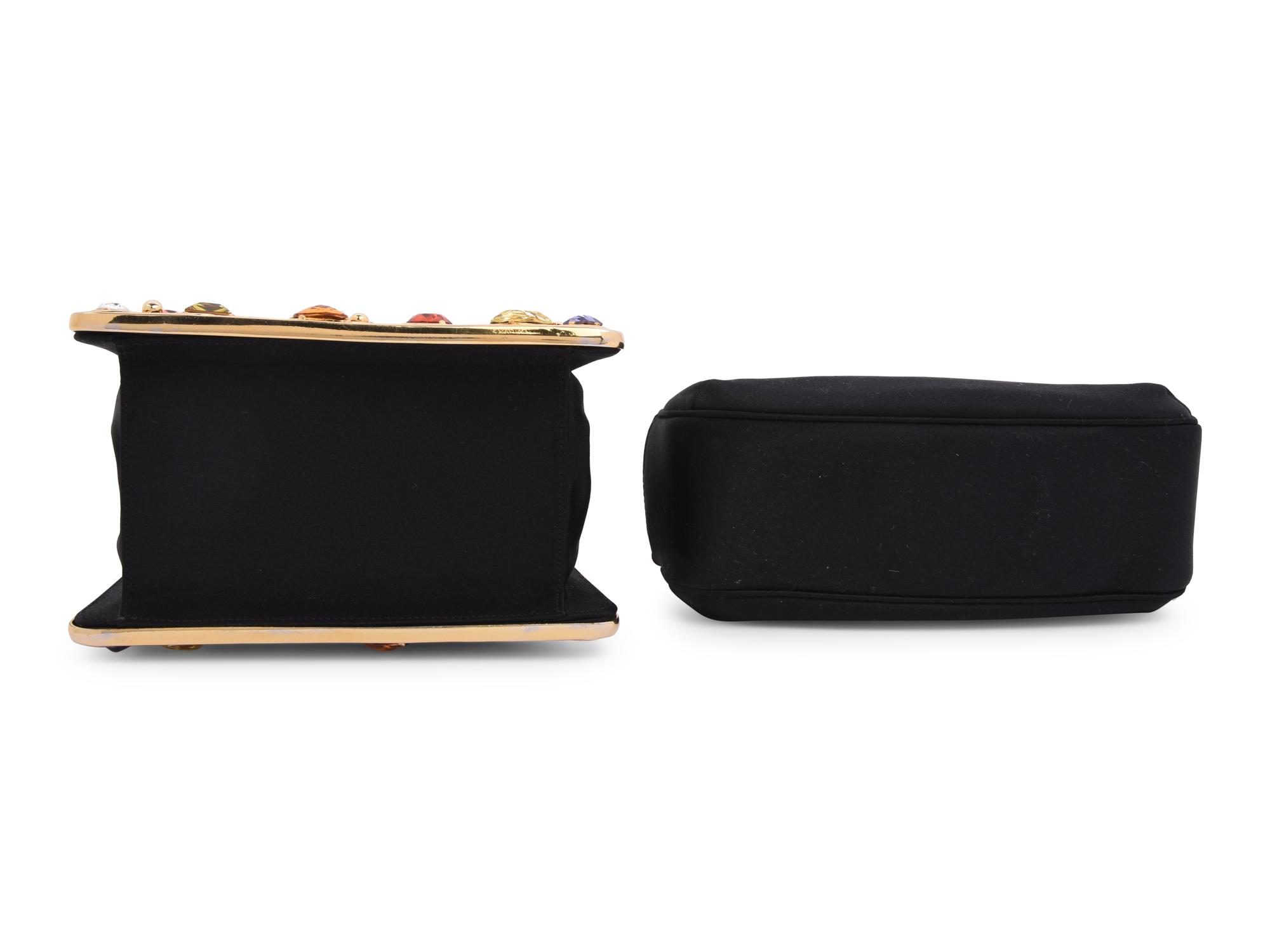 Two Judith Leiber Jeweled Satin Hand Bags
