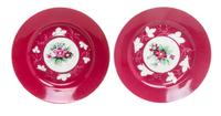 A Pair of Russian Porcelain Plates, Gardner Diameter 9 3/8 inches.