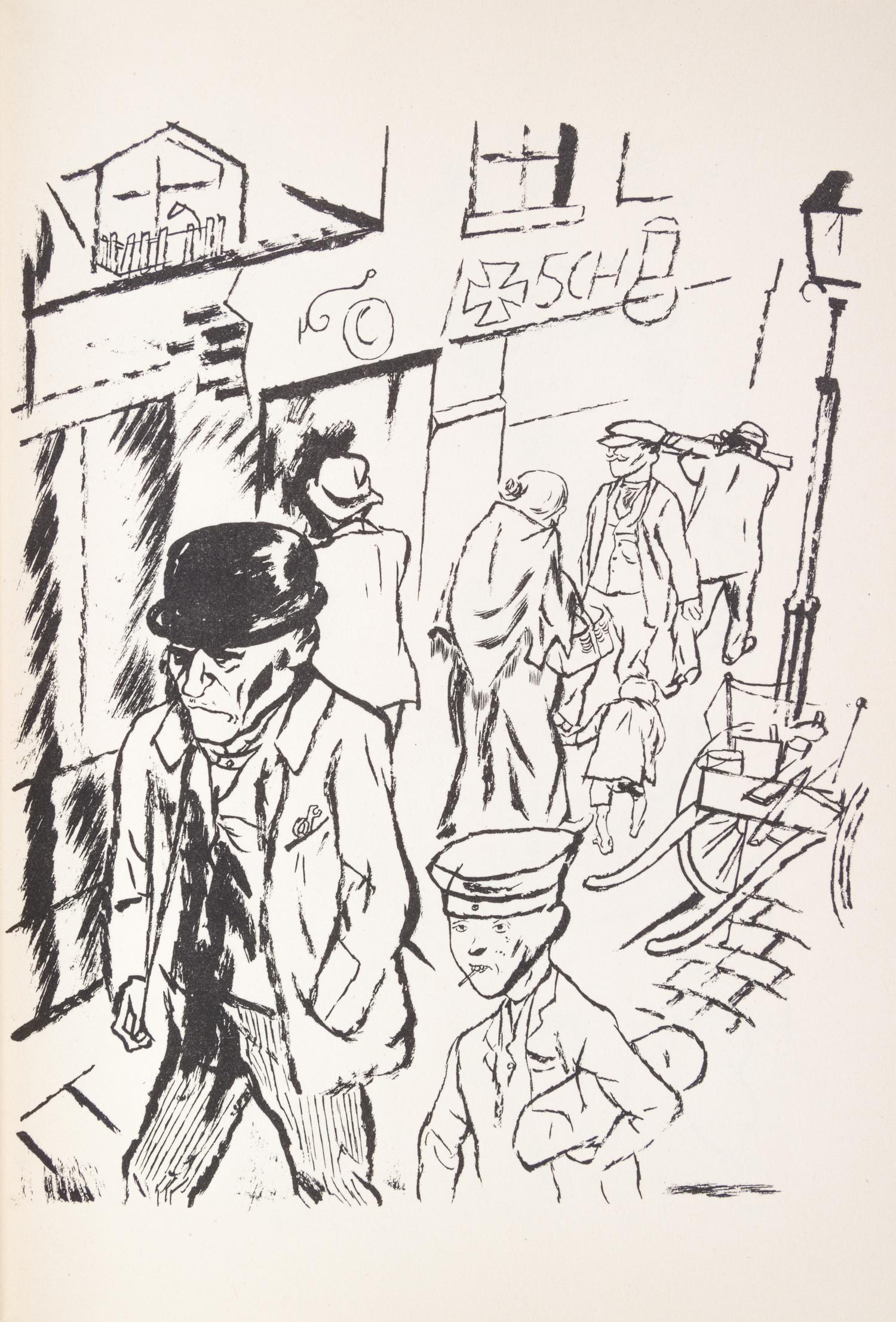 GROSZ, GEORGE. A group of four politically charged books illustrated by Grosz.