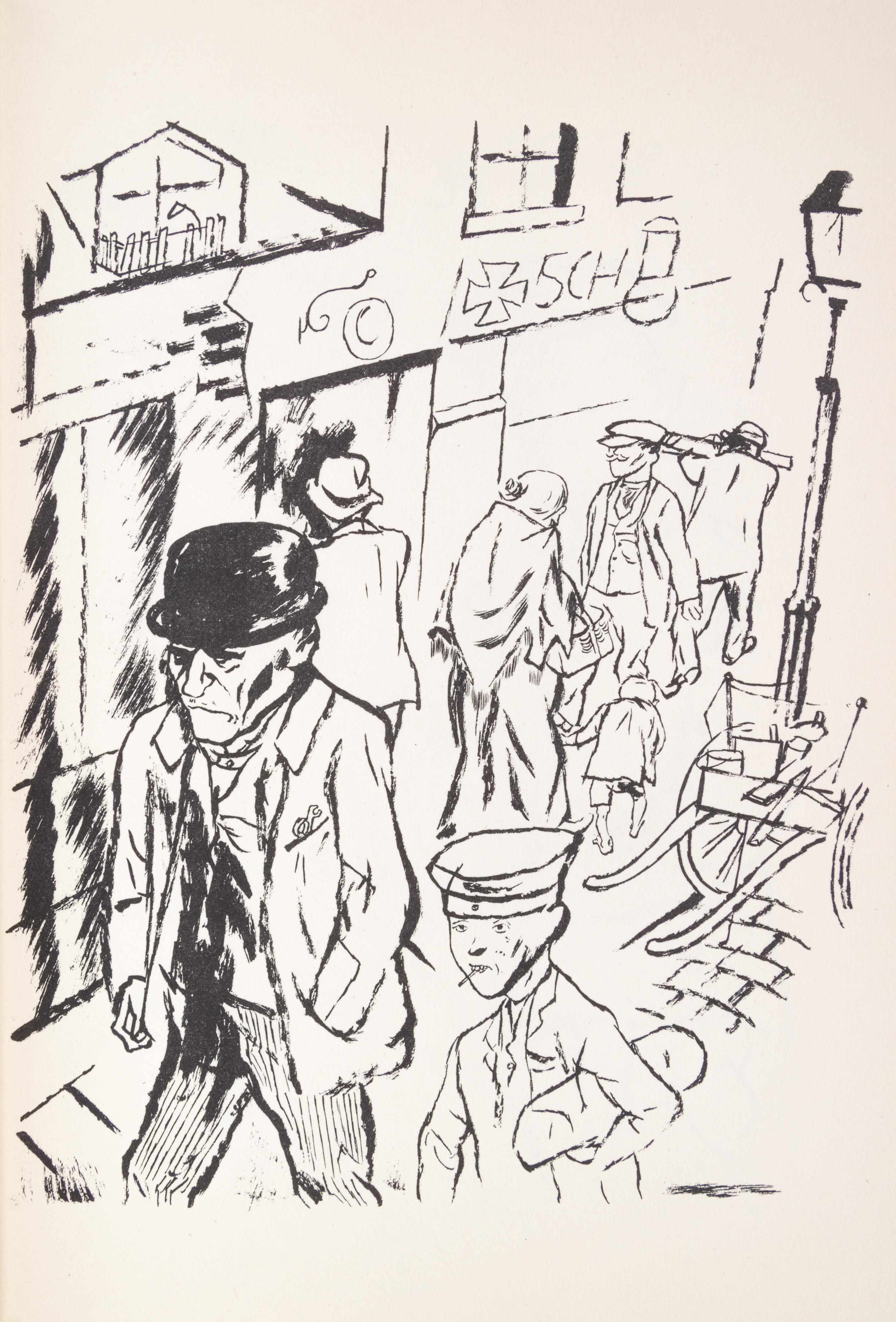 GROSZ, GEORGE. A group of four politically charged books illustrated by Grosz.