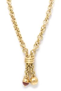 A Yellow Gold and Carnelian Necklace, 67.10 dwts.
