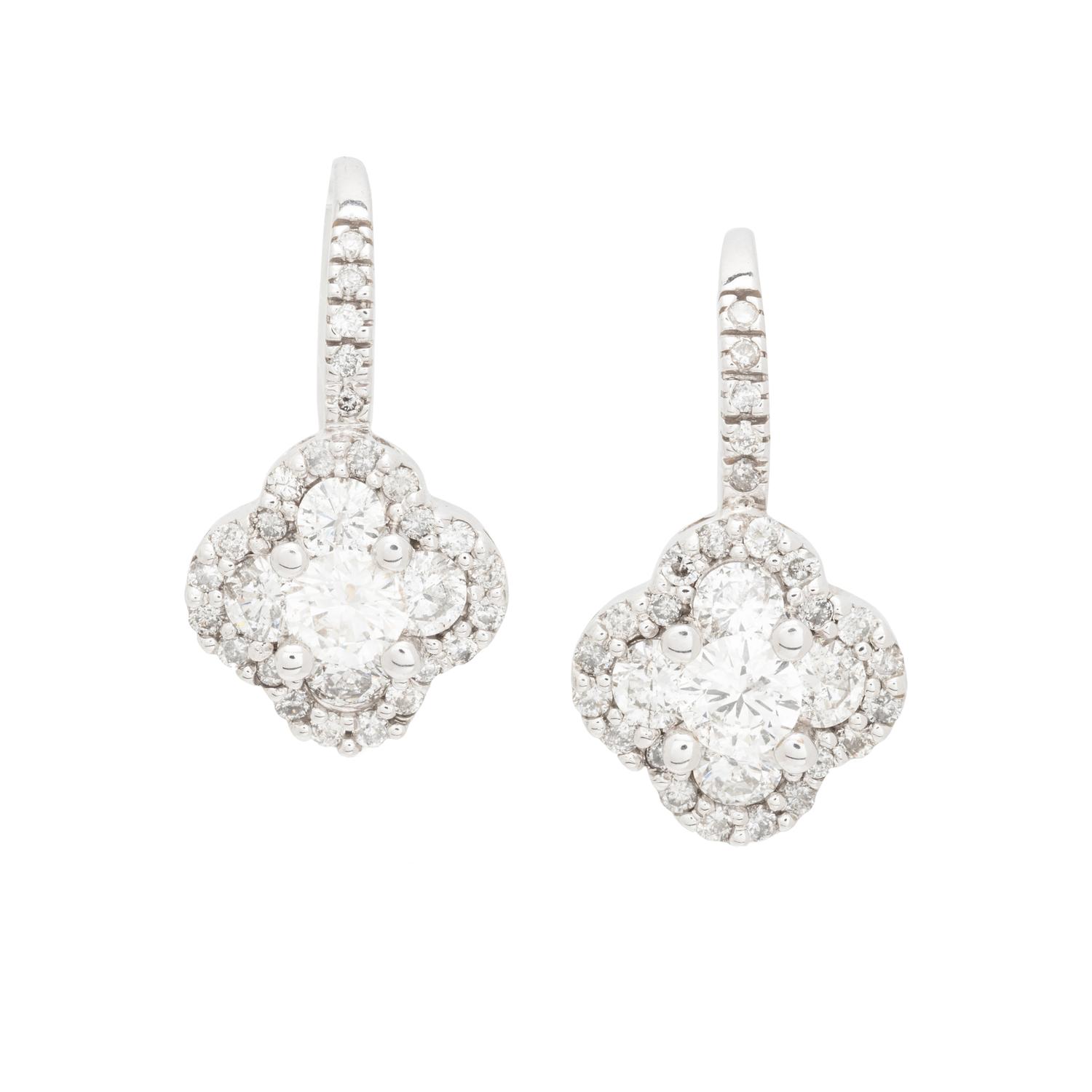 WHITE GOLD AND DIAMOND EARRINGS