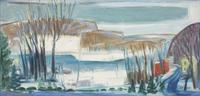Werner Drewes (American/German, 1899–1985) — Early Snow in the Delaware Valley, 1969