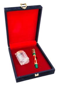 An Ancora Antonio Gaudi: Sesquicentennial Limited Edition Fountain Pen and Ink Bottle Set