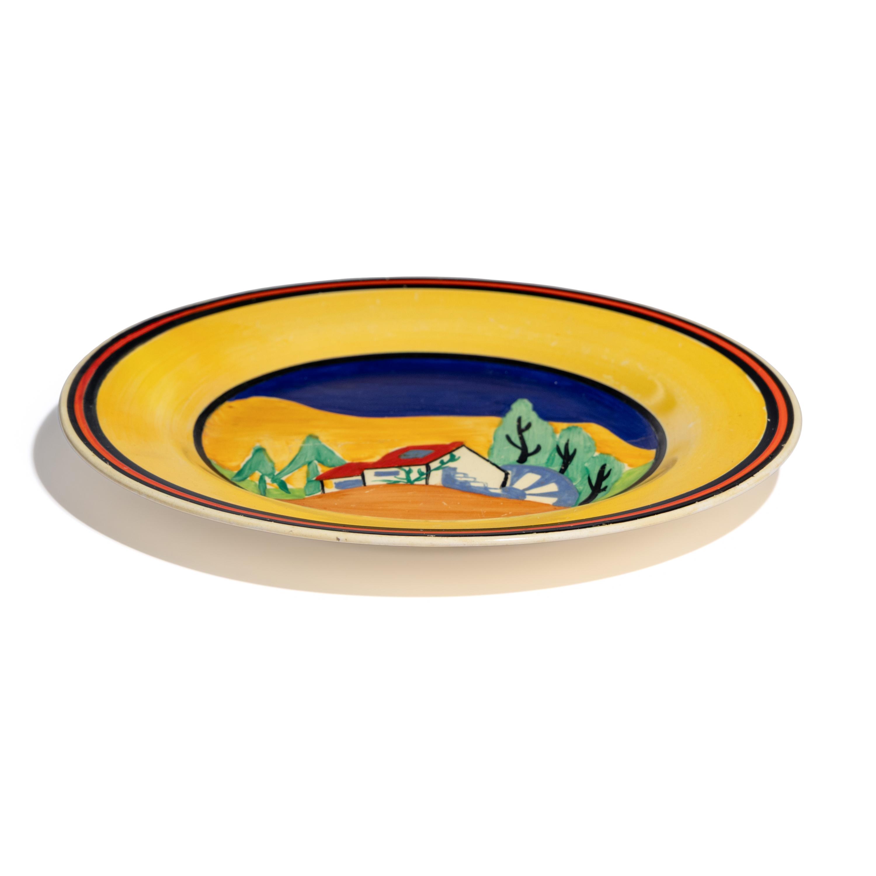 Clarice Cliff (English, 1899-1972) — Lugano pattern plate