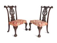 A Pair of Irish George III Style Mahogany Side Chairs