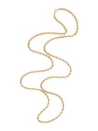 YELLOW GOLD ROPE CHAIN NECKLACE