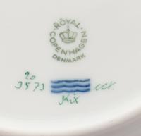 A Set of Eight Royal Copenhagen Flora Danica Porcelain Salad Plates