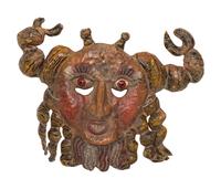 Four Mexican Copper Festival Masks