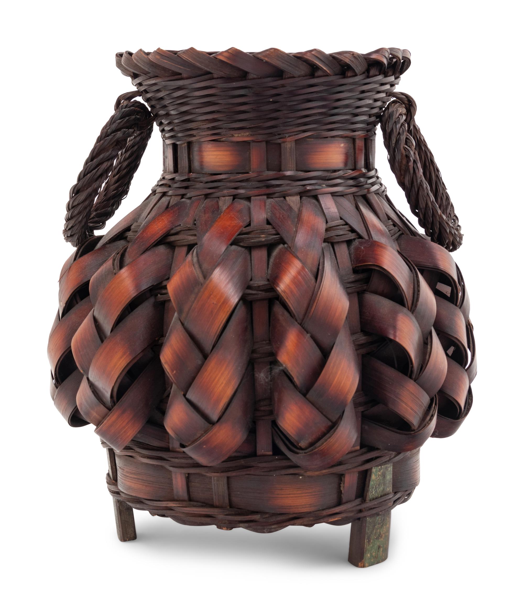 A Bamboo Flowering Basket