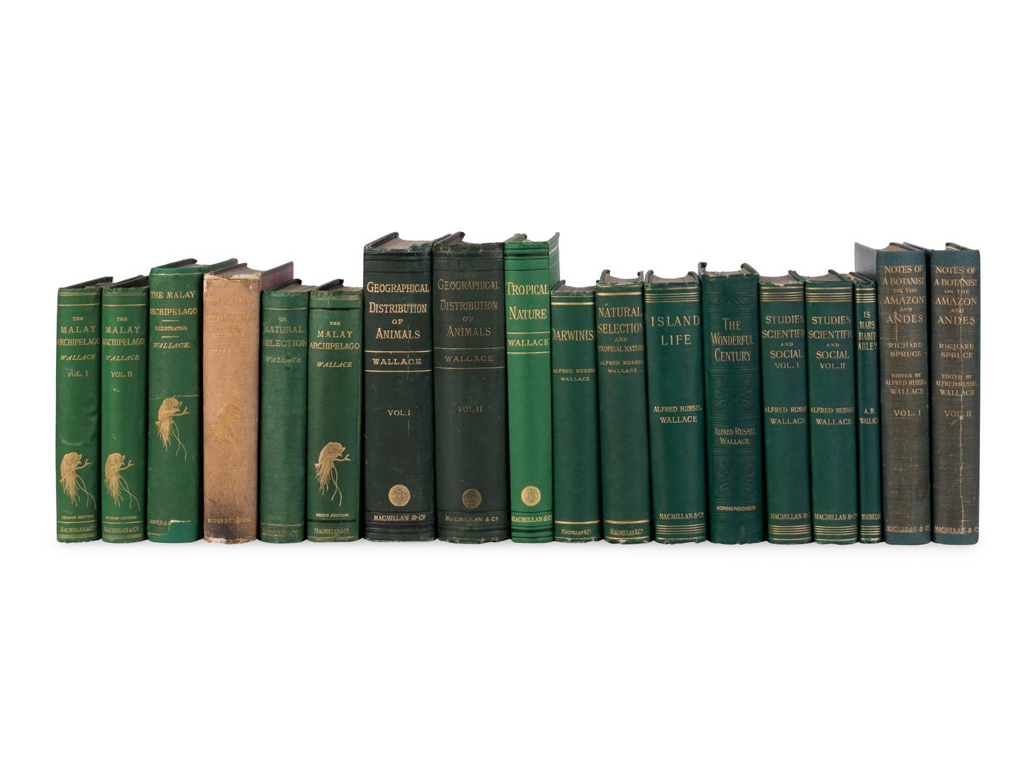 [NATURAL HISTORY]. WALLACE, Alfred Russel (1823-1913). A group of 14 works, MANY FIRST EDITIONS, including: