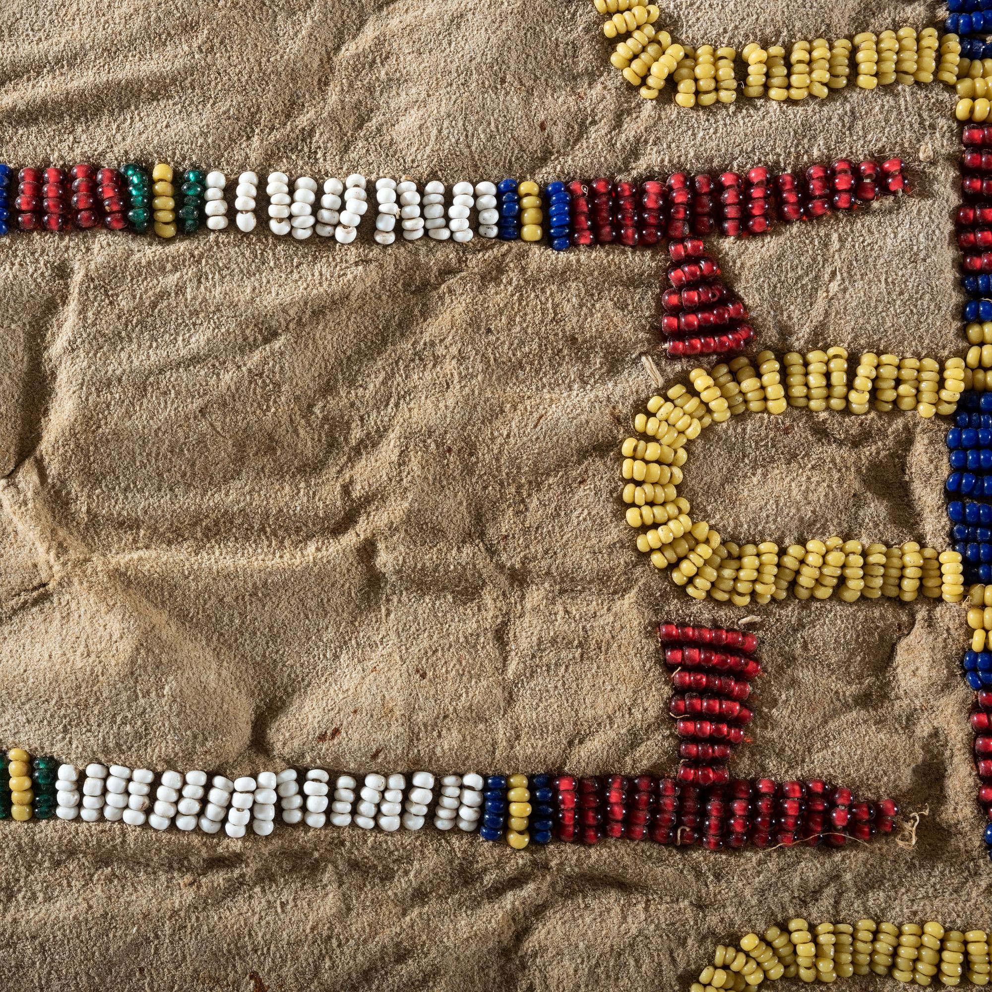 Cheyenne Beaded Hide Tobacco Bag, Pictorial