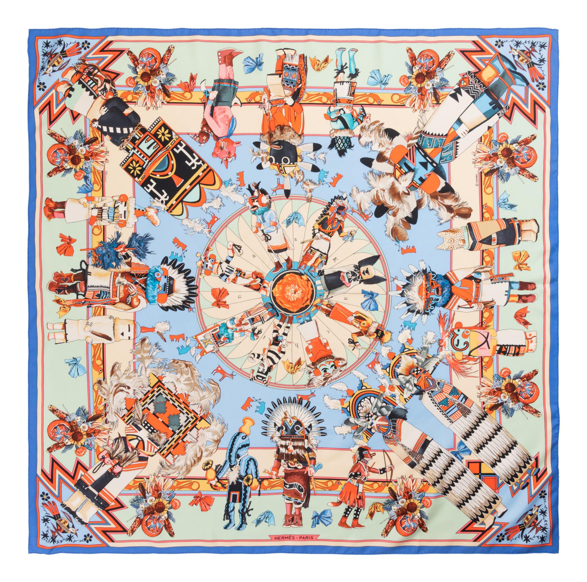 Hermès Scarf with Kermit Oliver Print