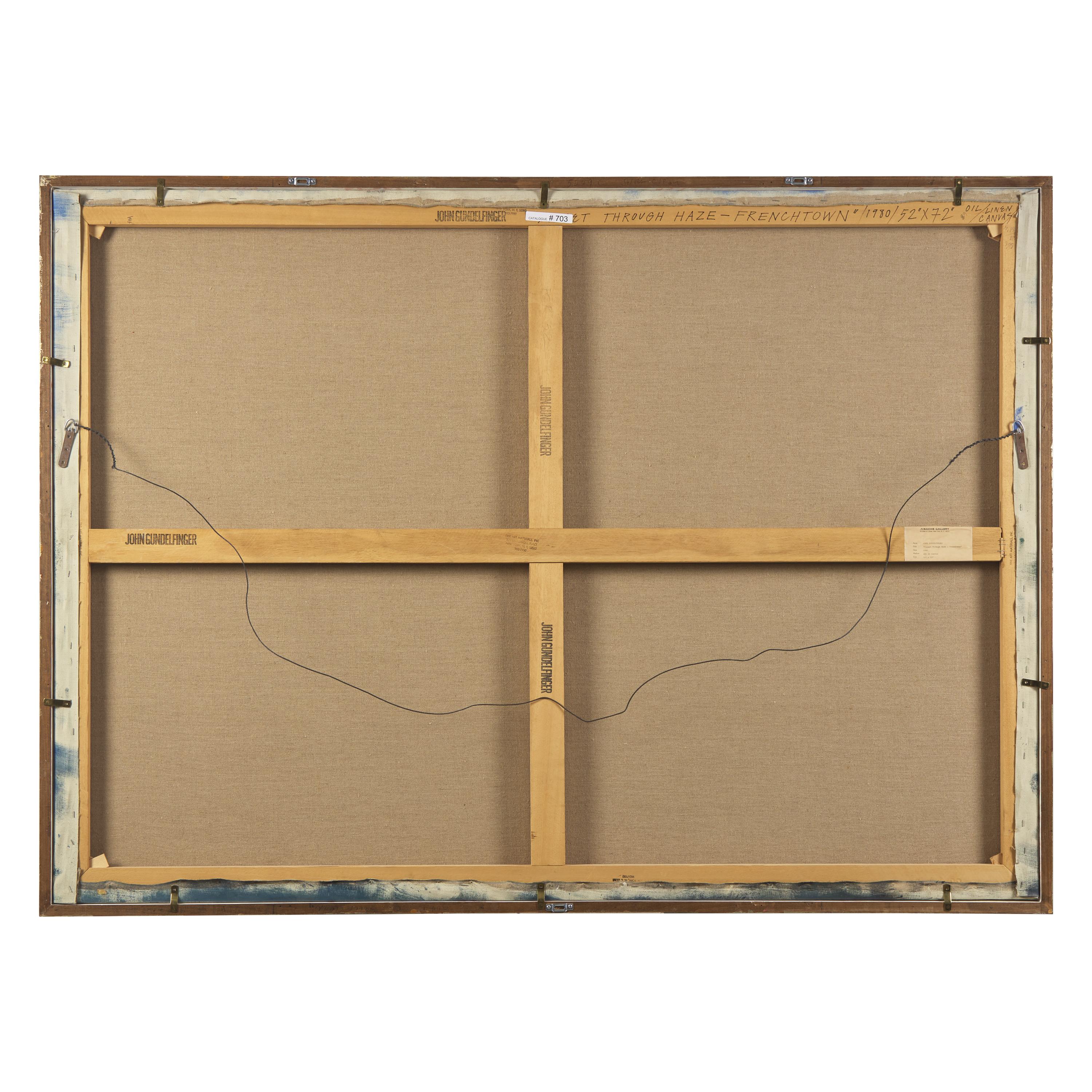 John Gundelfinger (American, b. 1937) — Sunset Through Haze – Frenchtown, 1980