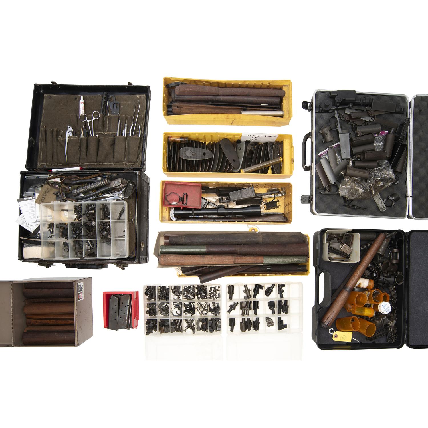 Lot of Assorted U.S. Model 1903 Rifle Parts Including: Warner & Swasey M1908 Scope and M1 Rifle Grenade Launcher