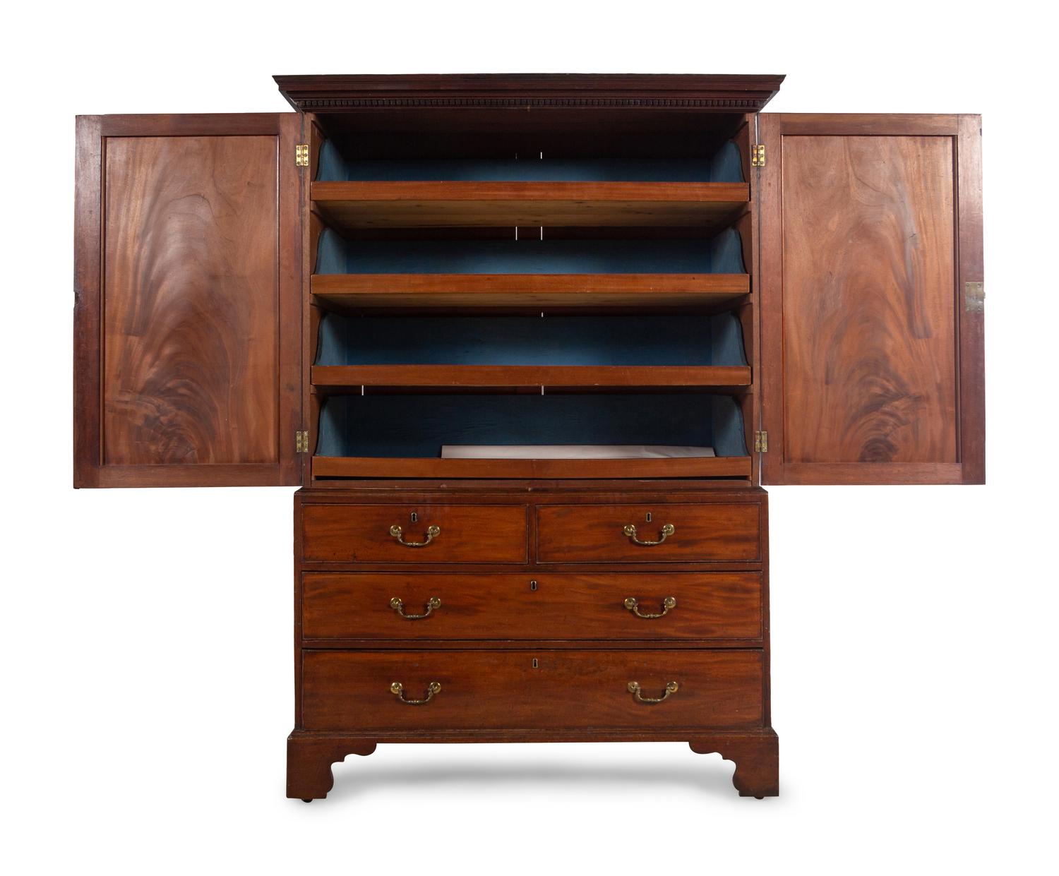 A George III Mahogany Linen Press