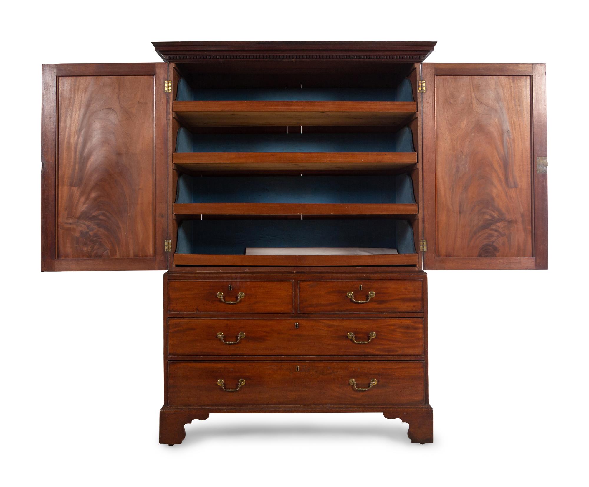 A George III Mahogany Linen Press