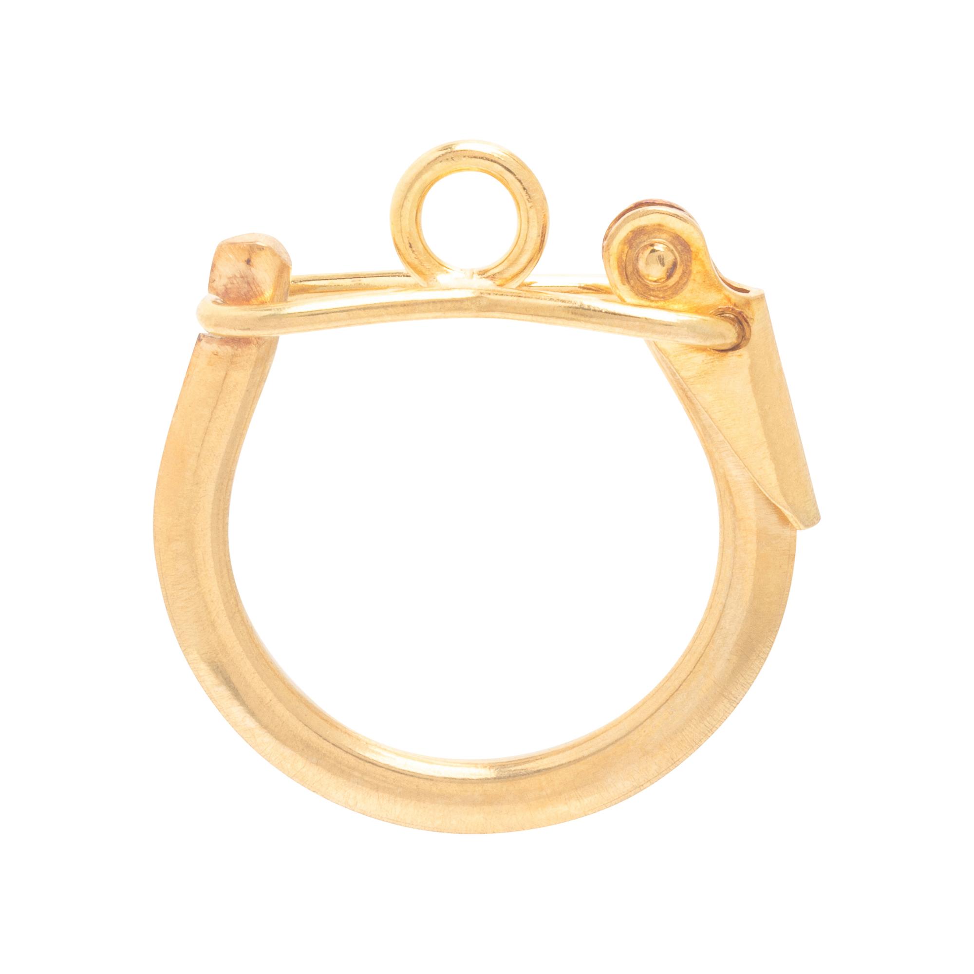 Yellow Gold Cat Pendant Brooch and Two Yellow Gold Accessories