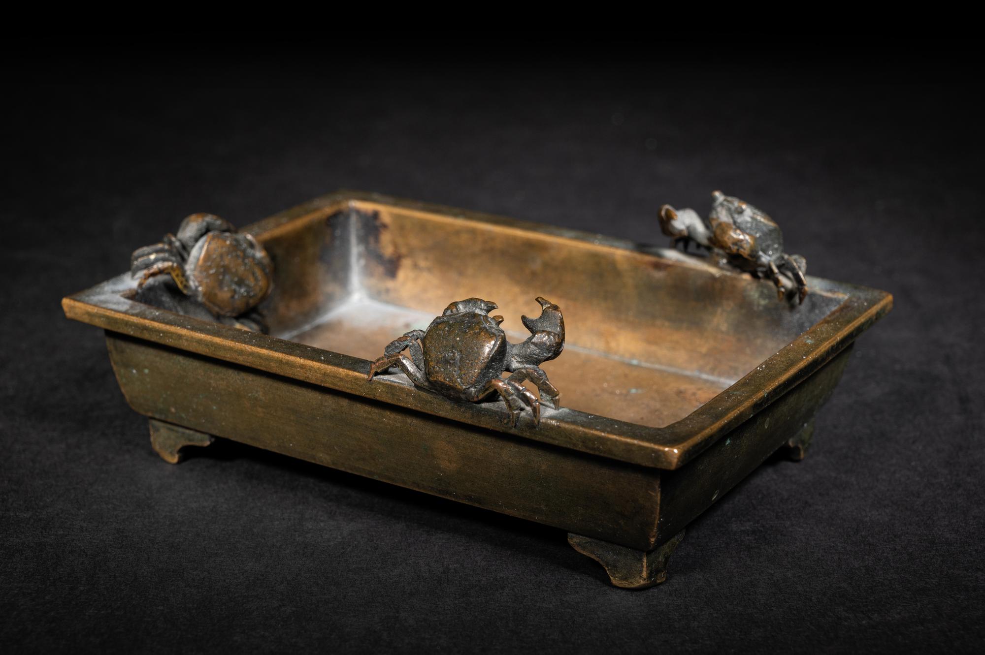 Two Japanese Bronze Incense Burners