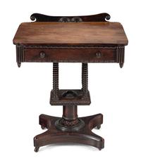 A Classical Figured Mahogany Whimsical Side Table