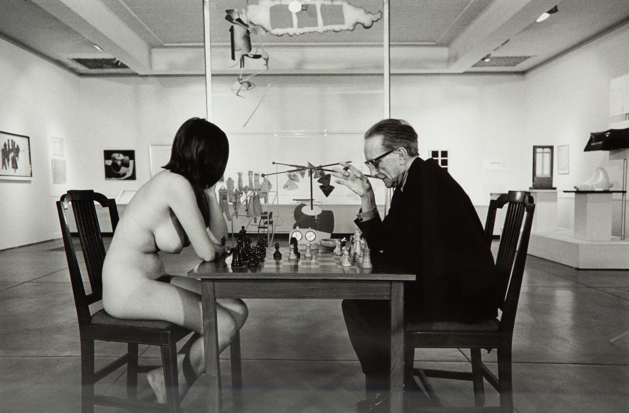 Marcel Duchamp Playing Chess with a Nude Eve Babitz