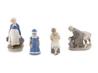 Four Royal Copenhagen Porcelain Figures