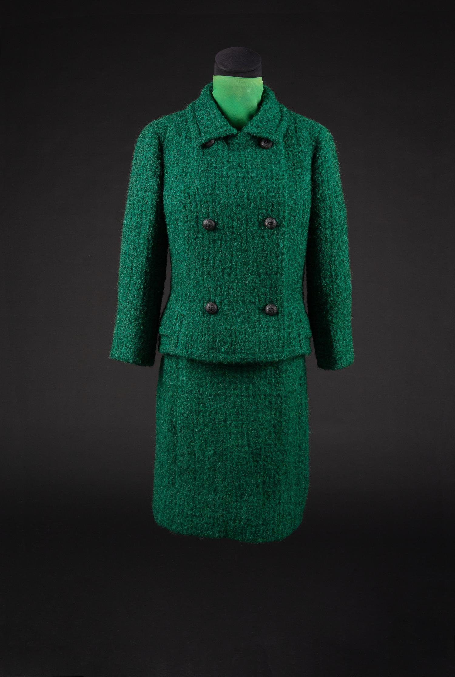 Christian Dior by Marc Bohan Haute Couture Ensemble, Autumn-Winter 1965 — Worn by Olivia de Havilland for a book signing following her release of Every Frenchman Has One.