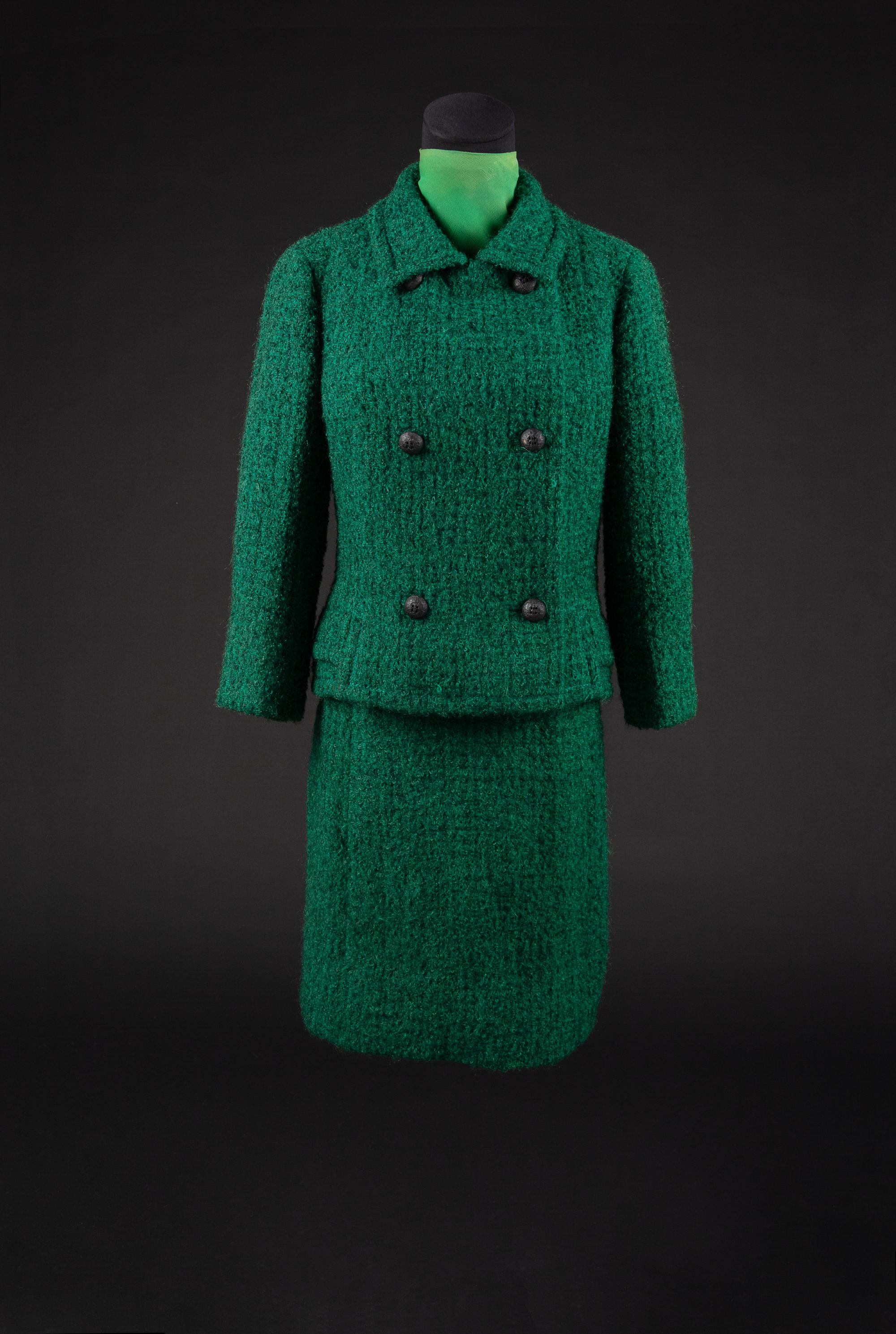 Christian Dior by Marc Bohan Haute Couture Ensemble, Autumn-Winter 1965 — Worn by Olivia de Havilland for a book signing following her release of Every Frenchman Has One.