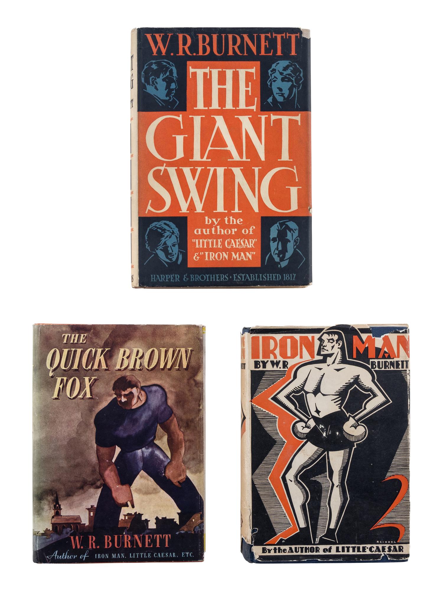BURNETT, W. R. (1899-1982). The Quick Brown Fox . New York: Alfred A. Knopf, 1942. 8vo. Original cloth; publisher’s dust jacket. FIRST EDITION, BIBLIOGRAPHER ADRIAN GOLDSTONE’S COPY with his bookplate. A FINE ASSOCIATION.
