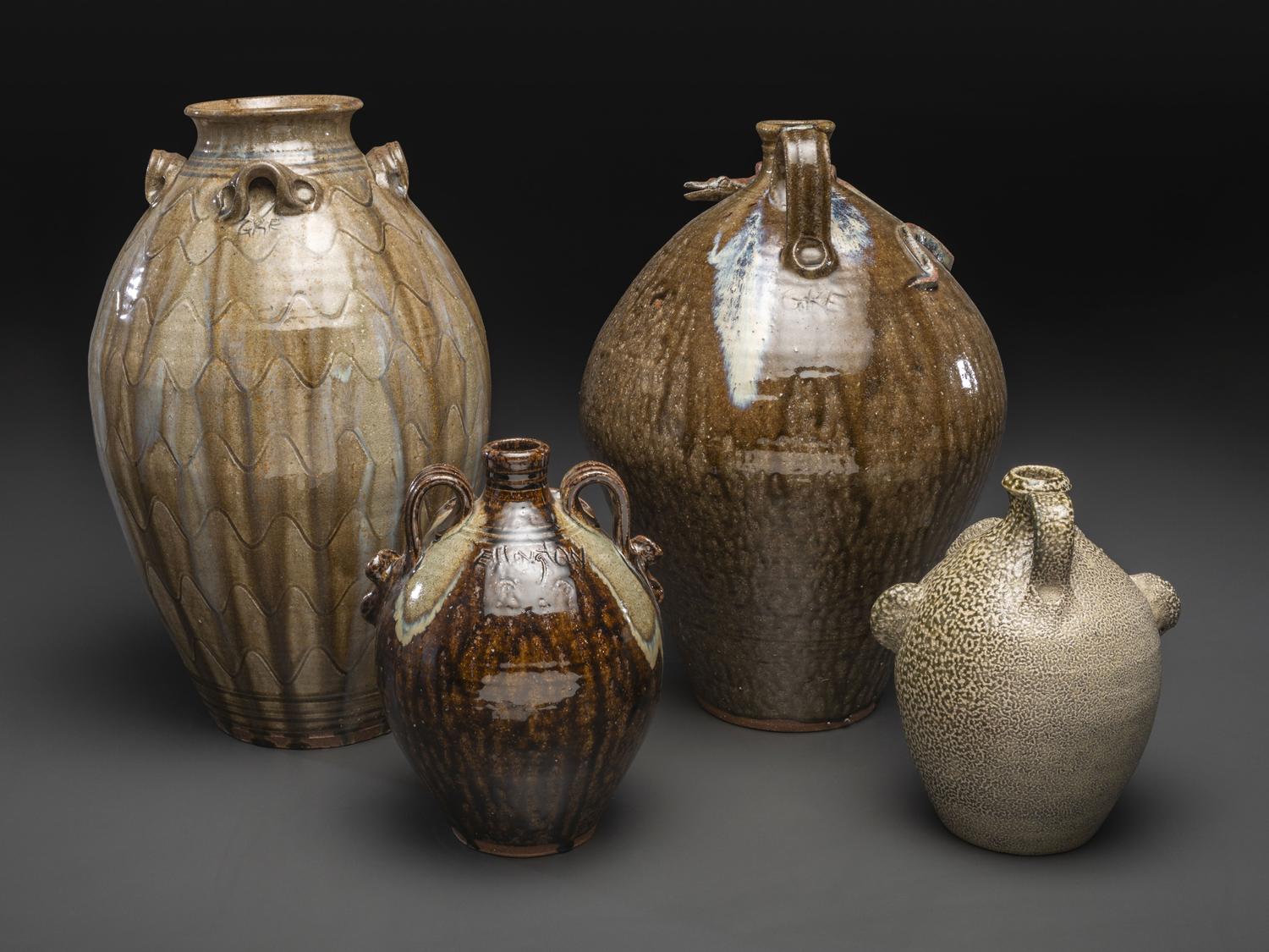 Four Southern Stoneware Jugs