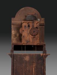 A Grain Paint Decorated Tall Case Clock