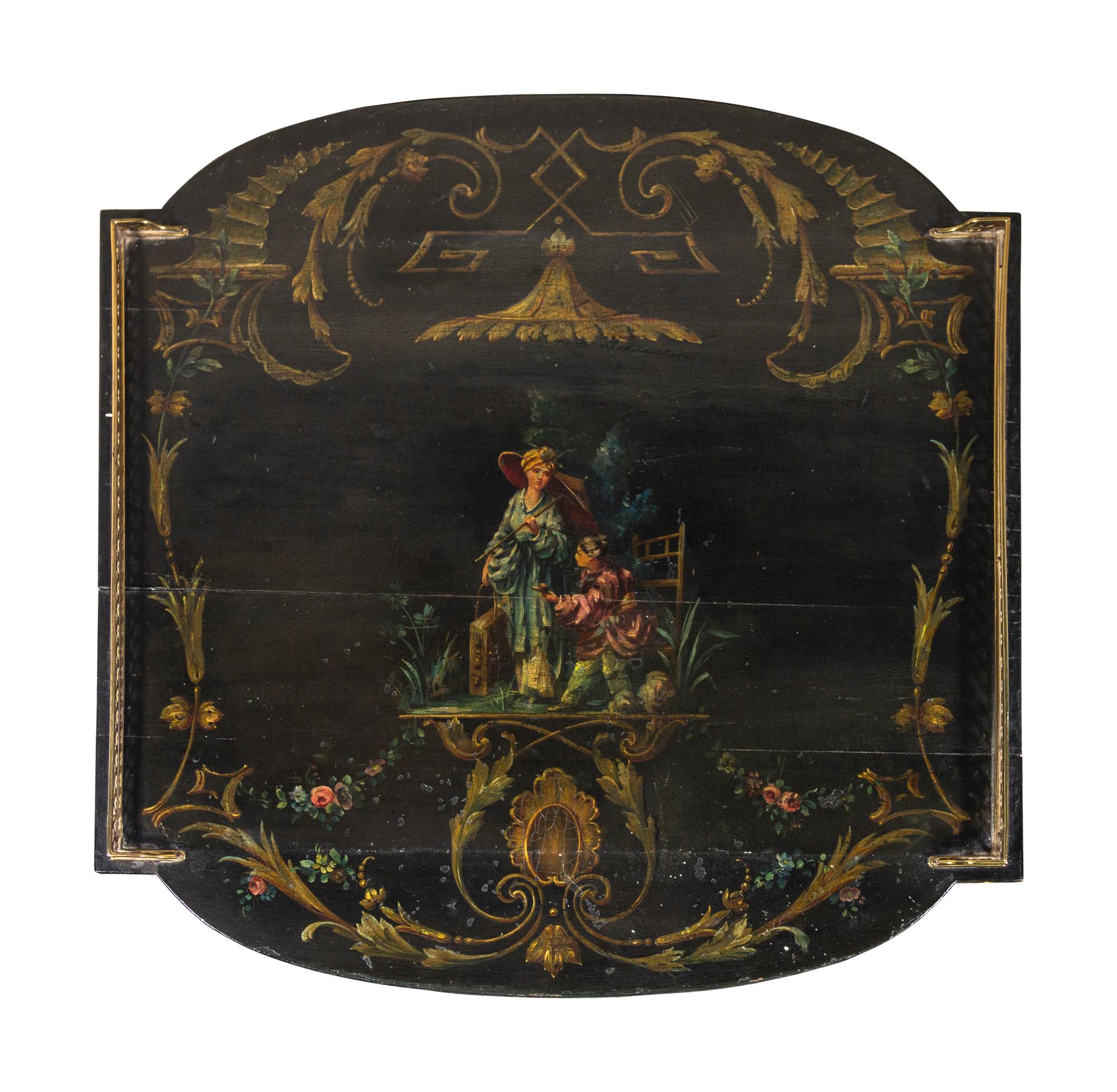 A Continental Chinoiserie Decorated End Table