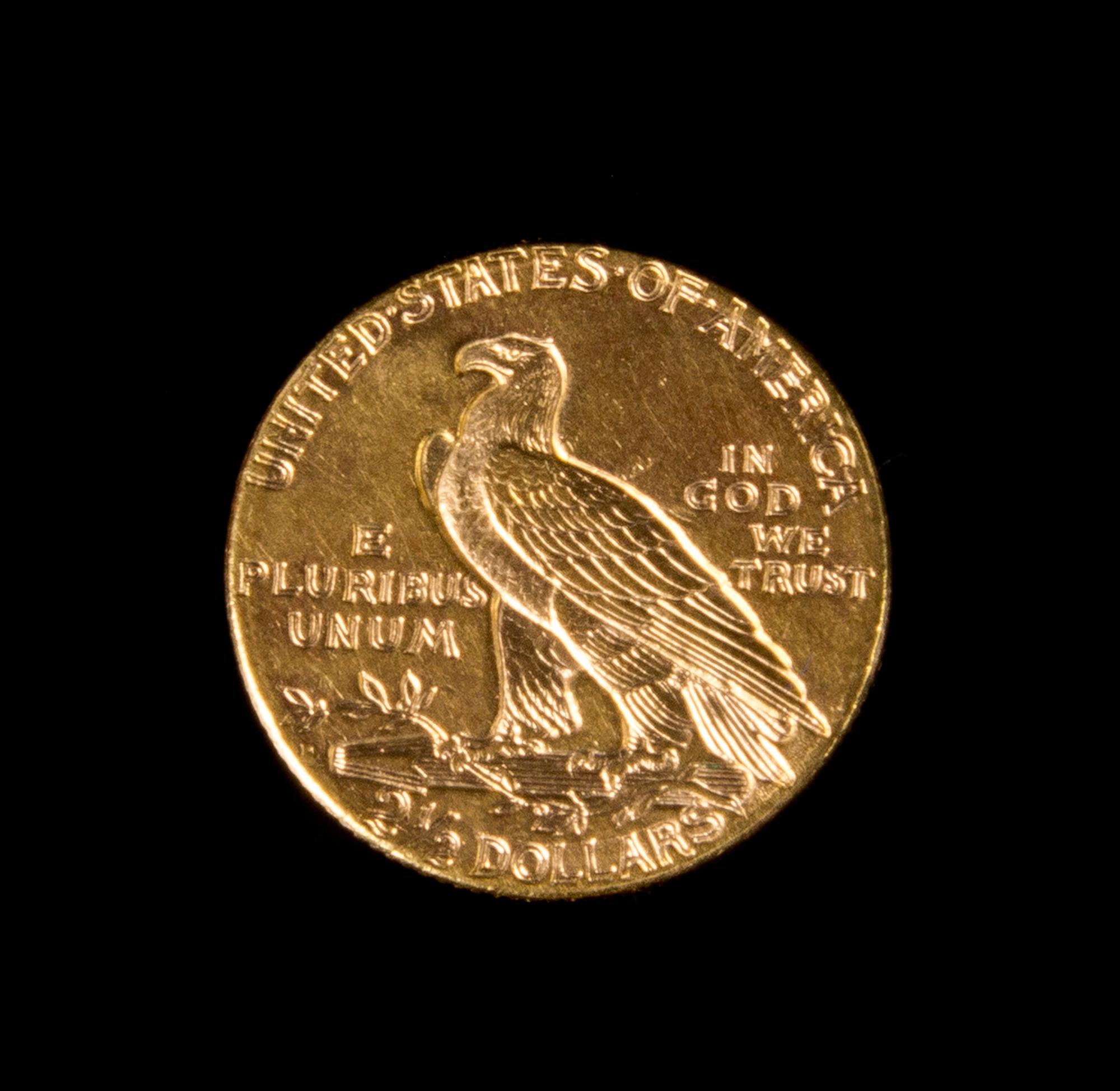 A United States 1925-D Indian Head $2.50 Gold Coin