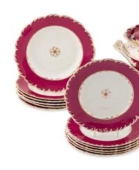 An English Porcelain Dinner Service