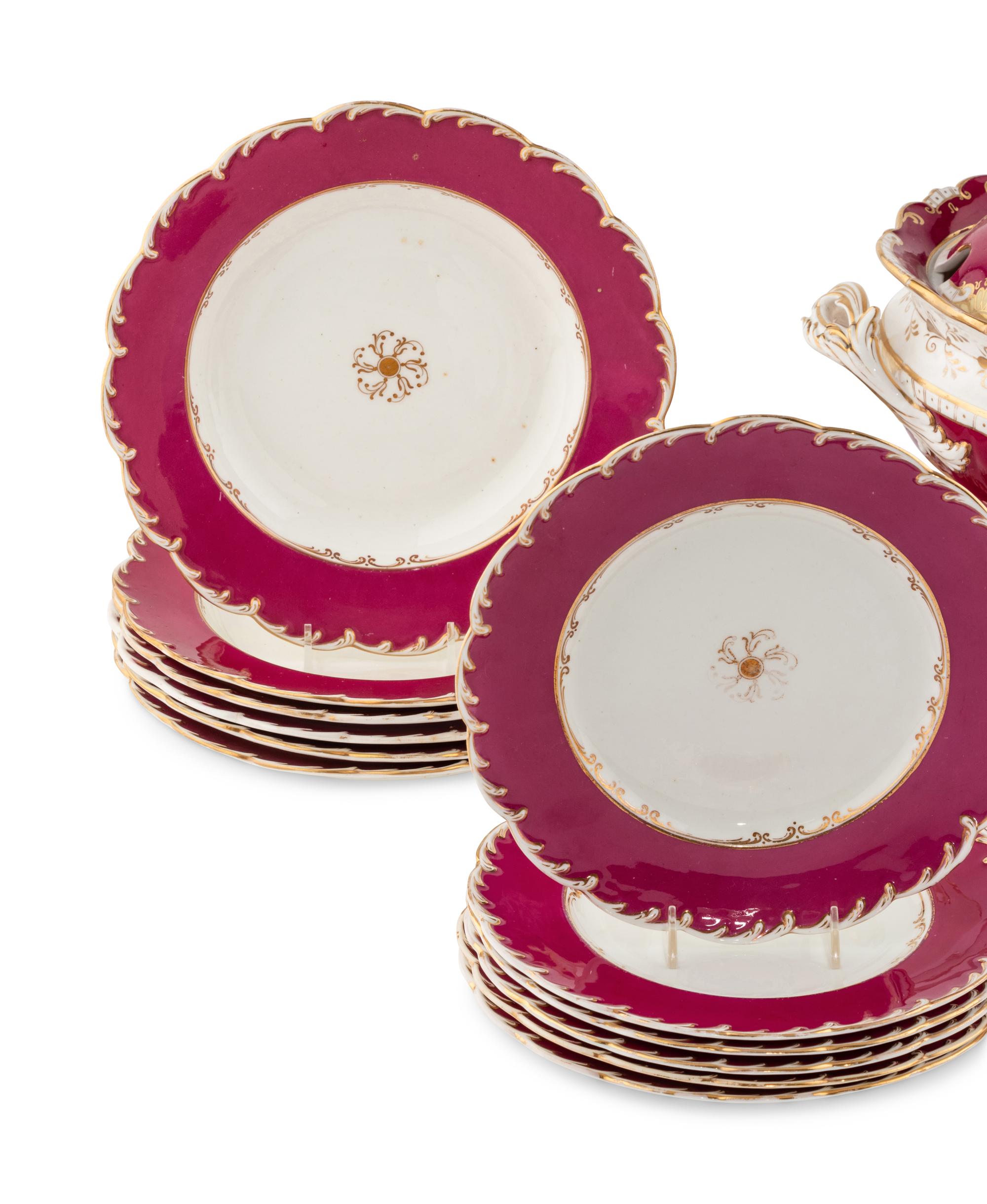 An English Porcelain Dinner Service