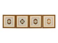 A Set of Four Framed Illuminated Qur'an Leaves