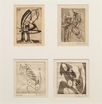 Stanley William Hayter, (British, 1901–1988), Greeting Card for 1945-46, Greeting Card for 1947-48, Greeting Card for 1948-49 (i. State