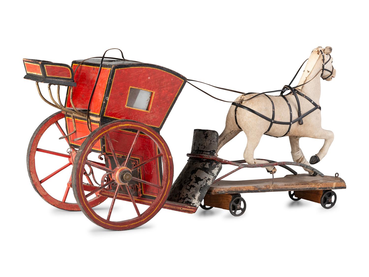 A Horse Drawn Carriage Pull Toy