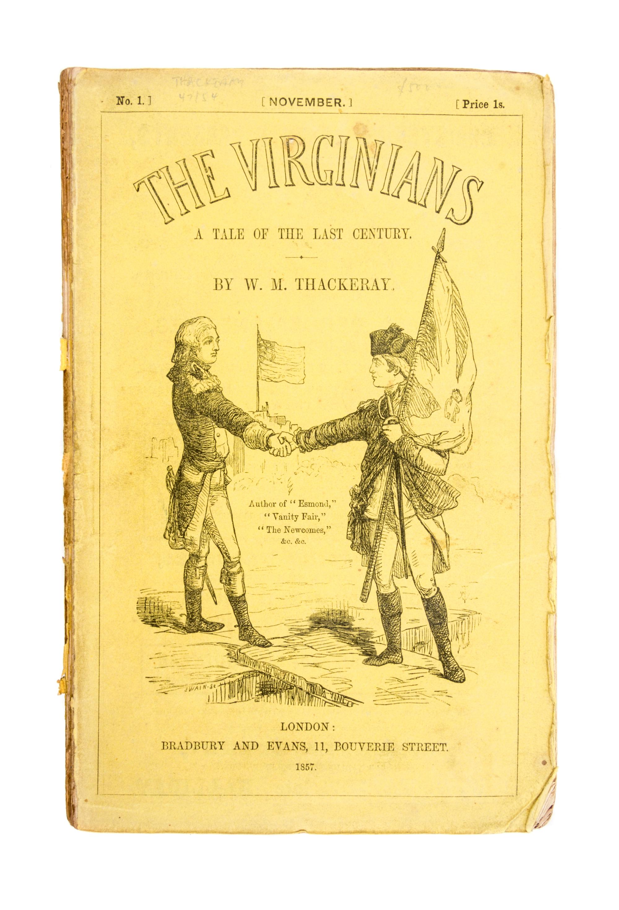 THACKERAY, WILLIAM MAKEPEACE. The Virginians. London, 1857-59. 24 original parts.