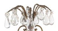 A Continental Gilt Bronze and Cut Glass Eight-Light Chandelier