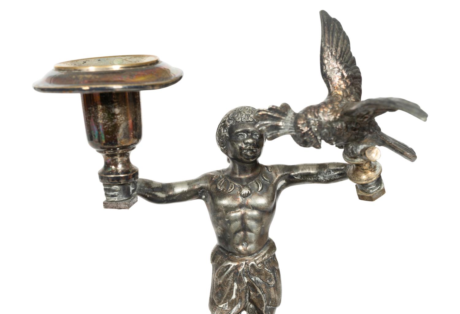 A German Silver-Plate Smoking Stand