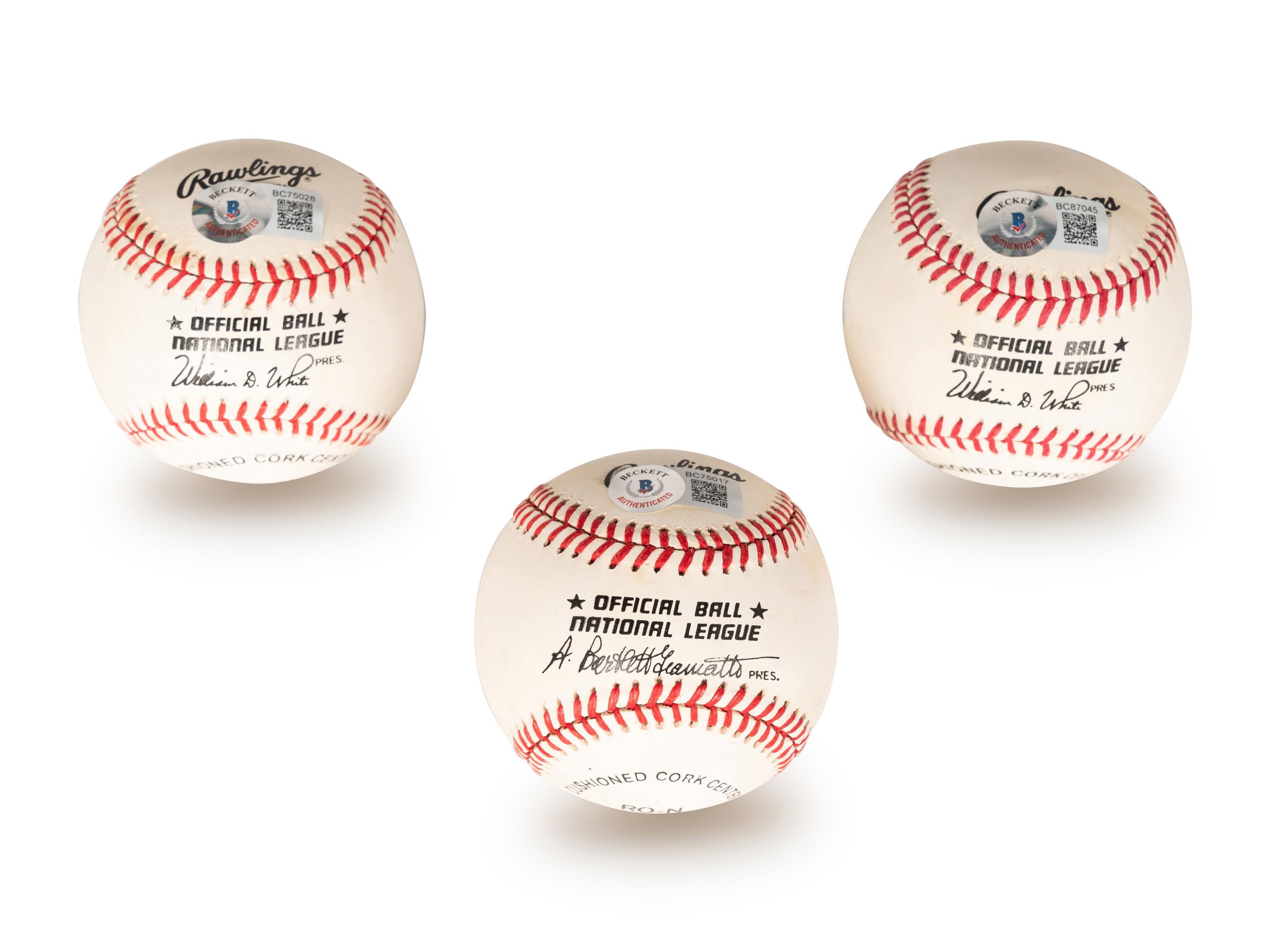 A Group of St. Louis Cardinals Hall of Fame Signed Autograph Items (Beckett Authentication Services BAS Certified),