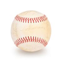 A Boston Red Sox Multi Signed Autograph Baseball With 20 Signatures Including Ted Williams (Beckett Authentication Services Letter BAS Certified),