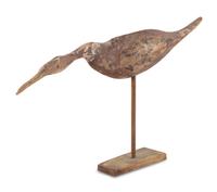 A Carved and Painted Wood Shorebird Figure